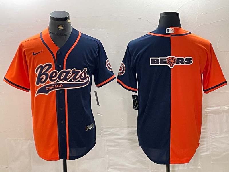 Men's Chicago Bears Orange/Navy Jersey Joint Edition